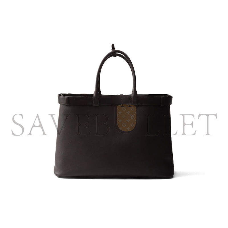 Pra*a buckle leather bag with belt 2vg126 (48*34*18cm)